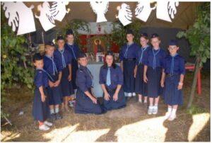 Ученицы в детском летнем лагере «Русь»